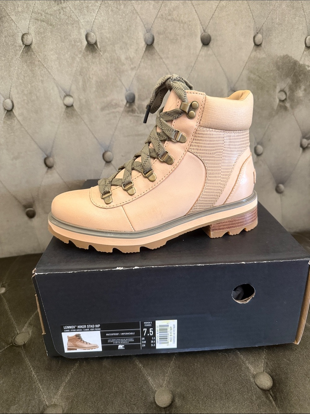 Sorel Beige Lace-Up Hiking Boot